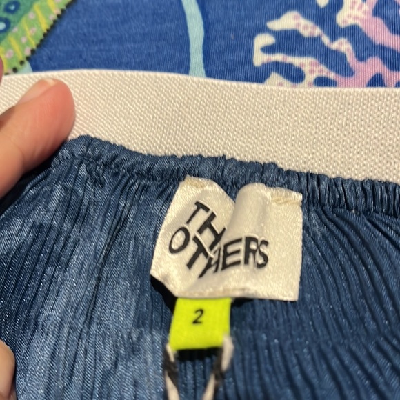 The Others NWT blue and silver long skirt - Picture 7 of 7